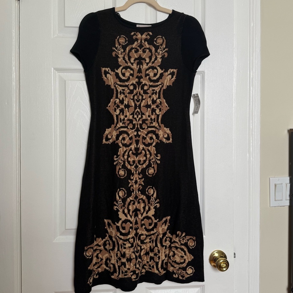NWT DressBarn Black midi dress size S